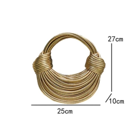 NWT Double Knot Gold Bag - Picture 7 of 10